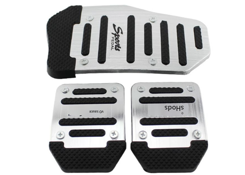 Thickened anti-slip car pedals,universal for manualautomatic transmissions, wear-resistant accelerator and brake pedals No-drill installation car pedals, anti-slip and anti-fall accelerator and brake pedals, car accessories Metal anti-slip pedals, universal car accelerator, brake, and clutch pedal modification parts