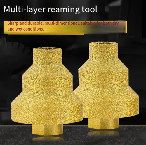Diamond Stone Hole Saw Conical Reaming Brazed Pagoda Drill, Angle Grinder Compatible, Alloy Drill Bit for Tile and Slab Drilling