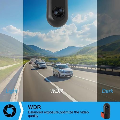 Hidden WiFi Dash Cam, USB Powered Car DVR, Wireless Smartphone Connection, No-Wire Installation, 1080P Mini Car Camera with App Control