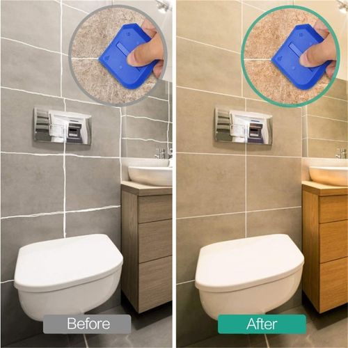 Caulk Remover Scraper, Silicone Caulking Tool, 3 in 1 Grout Remover Tool,Sealant Finishing Tool Grout Remove Scraper Kit  for Bathroom, Kitchen, Floor, Window, Frames Seal