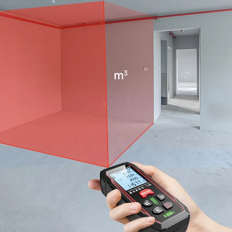 Laser Measure 230ft 70M Digital Laser Distance Meter 2 Bubble Levels laser ruler
