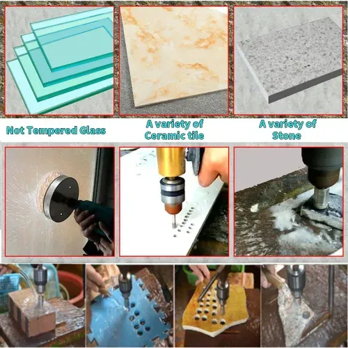 10PCS Diamond Coated Hole Saw Core Drill Bit