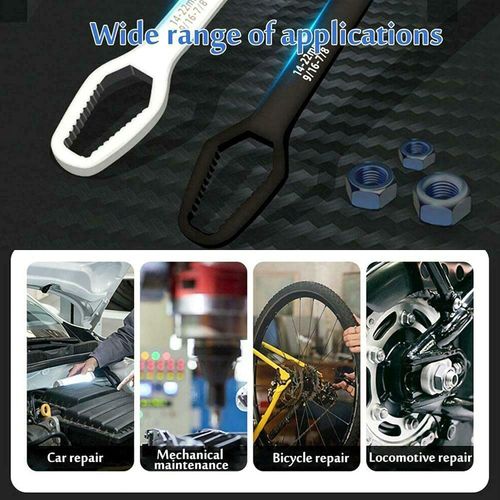 MOTEERLLU 8-22mm Universal Torx Wrench Set, Double-ended Self-tightening Adjustable Wrench Tools