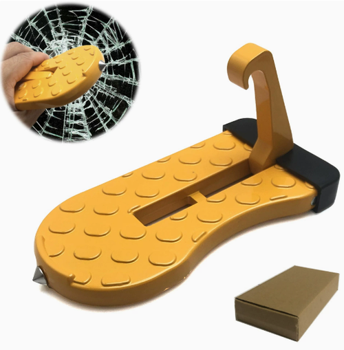 Multifunctional Universal U Shaped Hook Pedal, Mini Foot Pedal Ladder with Safety Hammer Function