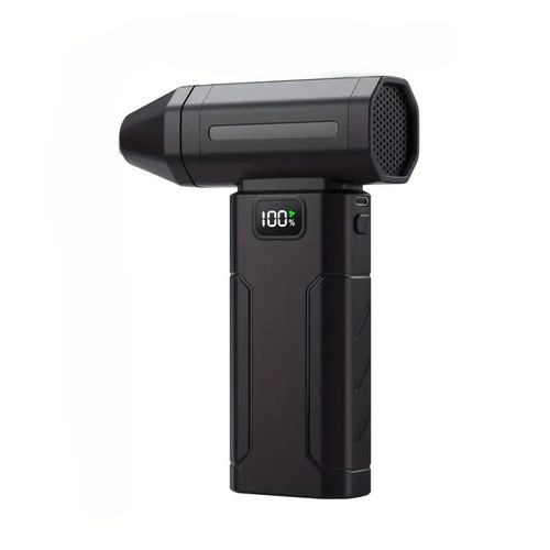 Mini Turbo Blade Violent Fan with Multi Speed Adjustment Air Duster with Brushless Motor Portable Mini Jet Blower Fan Airflow Handheld Air Blower Dust Cleaning (Black)