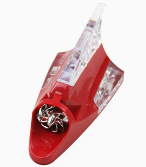 Automotive Shark Fin Wind-Powered Light — Flashing, Anti-Rear-End, Multi-Color LED Antenna Light. Wind-Powered, Wireless, Flashing Shark Fin Light. Roof Modification Warning Light — Multi-Color Streaming Effect, Wind-Powered, Anti-Rear-End Light (Universal Fit).