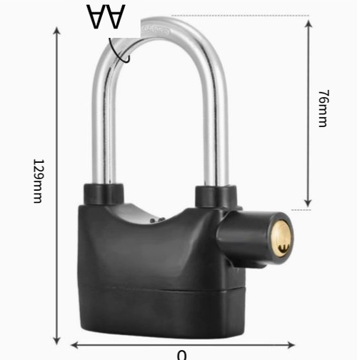 110-Decibel High-Volume Alarm Lock — Universal Anti-Theft Lock for Motorcycles and Bicycles | Waterproof, Vibration-Activated Security Lock | Pry-Resistant, Multi-Functional Alarm Lock | Versatile Design for Vehicles, Doors, and Cabinets