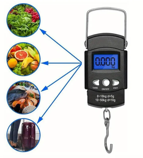 Portable Luggage Scale Electronic Weighing Digital Scale Fishing Hanging Hook Scale Tool Fishing