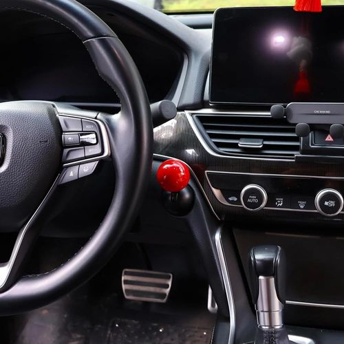 Car One-Button Start Lever, Car Push To Start Button Rocker, 2025 New Car One Button Start Lever, One-Touch Start Button Starter Cover Decorative Accessories (Red)