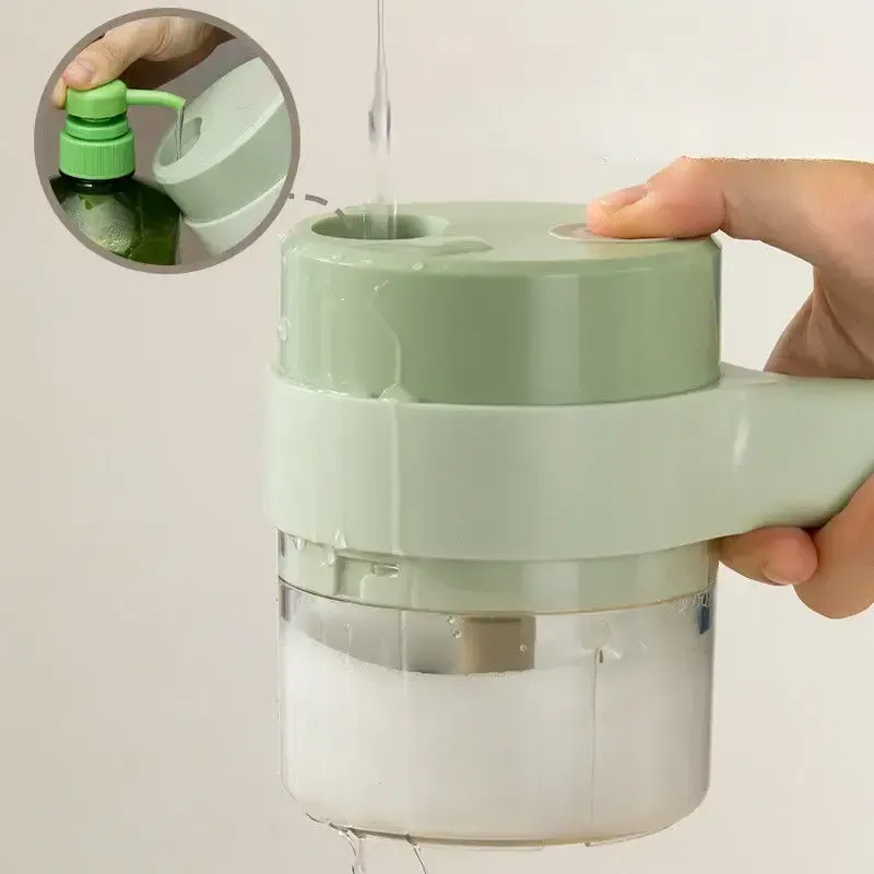 Multifunctional Electric Vegetable Chopper – Handheld Home Tool for Mincing Garlic, Chopping Chili Rings & Scallions, and Mincing Ginger or Slicing Garlic