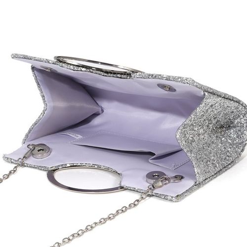 Women's Sequins Glitter Clutch Purse Shoulder Bag for Evening Wedding, Prom Party Crossbody with Chain