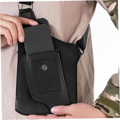 Men's Anti-Theft Multi-Pocket Double-shoulder Tactical Bag (Black)