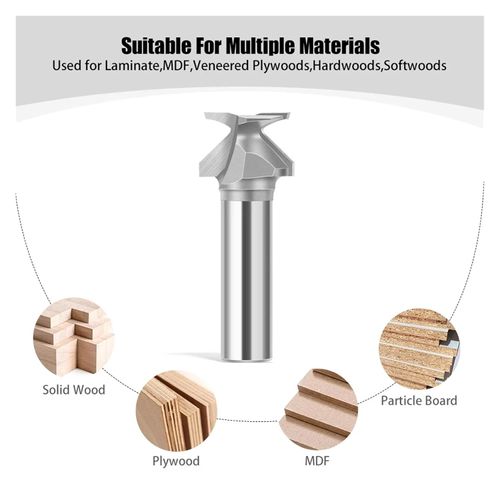 R8  Solid Carbide Router Bit for Curved Grooving – Designed for Woodworking on Engraving Tables