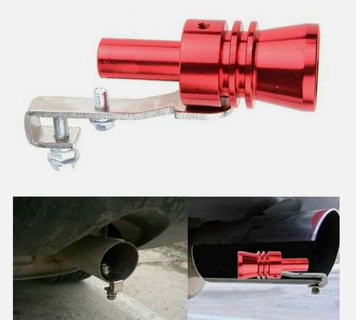 Aluminum Turbo Sound Exhaust Muffler Pipe Whistle Blow off Valve Simulator XL
