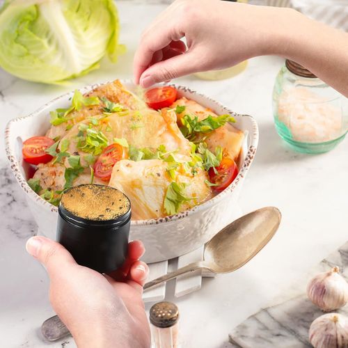 Grinder Crusher Pollen Herb Mill with Hand Crank for Dried Herbs Spice Spices Herb Made of Zinc Alloy 4-Piece Set with Pollen Scraper Black