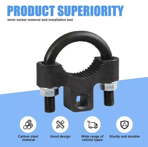 Inner Tie Rod Removal Tool,with Non-Slip Teeth for Inner Tie Rod Removal and Installation Inner Tie Rod Tool Inner Tie Rod U-Wrench,3,8 Carbon Steel Inner Low Profile Tool for Car Chassis Rocker