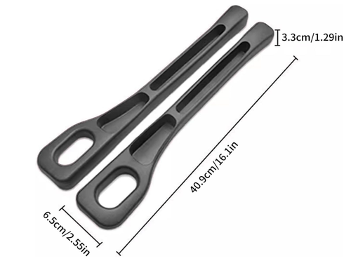 2-Piece Car Seat Gap Organizer Set, Seat Gap Filler Anti-Leak Strip, Black