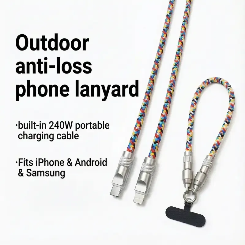 Lanyard charging cable