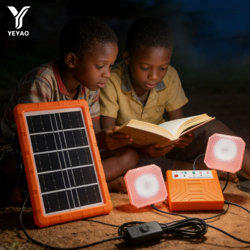 Small Home Solar Power Lighting Kit (3 Lights) – Mini Solar Energy Storage System for Camping and Household Use