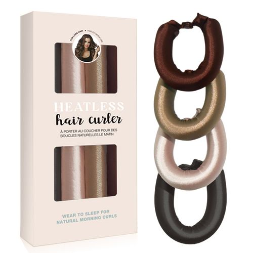 Satin Hair Curlers, Heatless Curling Rod - Jumbo Flexi Rod for Heatless Curls Overnight, Comfortable Hair Curlers to Sleep In for Frizz-Free, No Heat Damage Styling - 6pcs