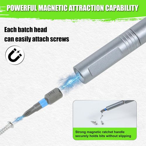 24 in 1 Magnetic Ratchet Screwdriver Set with Detachable T Handle