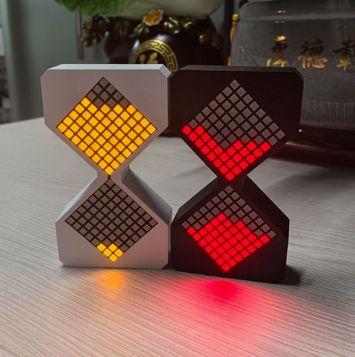 Illuminated Electronic Hourglass Timer, Home Desktop Ornament, Gravity-Sensing Creative Stress-Relieving Toy, Light and Shadow Electronic Hourglass, Gravity-Sensing Illuminated, Home Desktop Healing and Stress-Relieving Timer