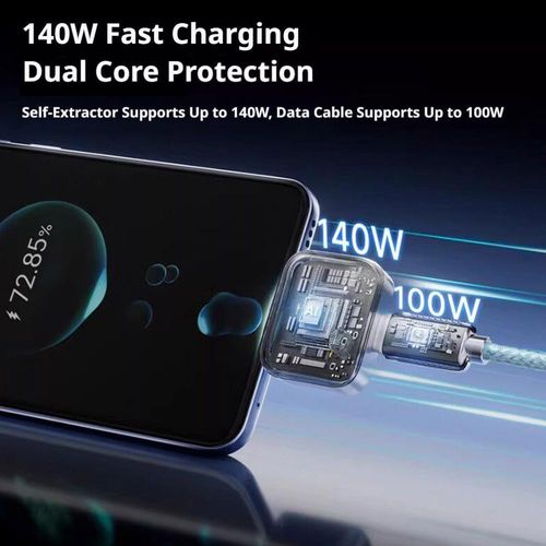 Stop Charge Smart Charger, Smart Auto Stop Charging Adapter,140W Auto Cut-Off Charger Protector with AI Full-Charge Disconnect,Universal Overcharge Protection Adapter for Phone Tablet USB Devices