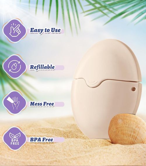 Sunscreen Applicator for Kids, Adults & Families,Free Refillable Roll on Sponge Sunscreen, Suncream & Lotion, Sun Screen Applicator, Perfect Size for Travel