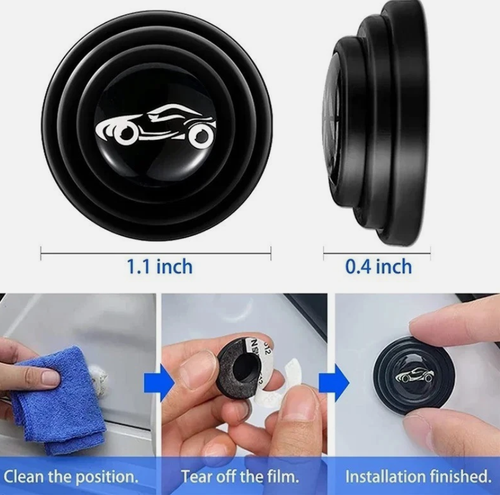 16X Car Door Anti-Shock Silicone Pads Shock-Absorbing Gasket Thicken Accessories