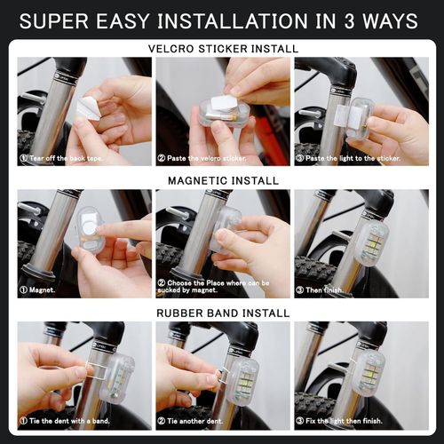 2Pcs Wireless Strobe Lights with Remote - MIRUNNY 7 Colors High Brightness Anti Collision Flashing Lights USB Rechargeable for Drone Aircraft Trucks Motorcycle Car Bike