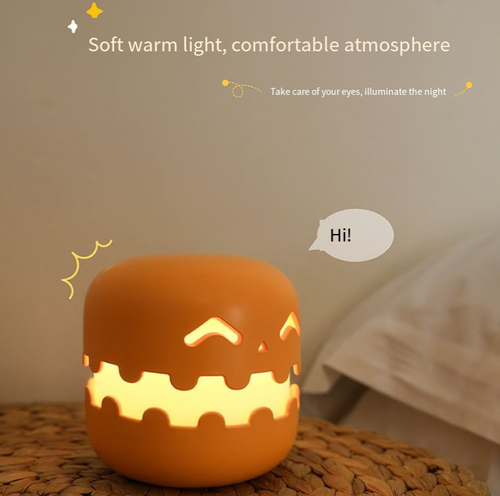 Melon Lamp Ambient Light — Stylish Bedside Nightlight | Creative Melon-Shaped Desktop Accent | Soothing, Aesthetic Bedside Decor for the Bedroom