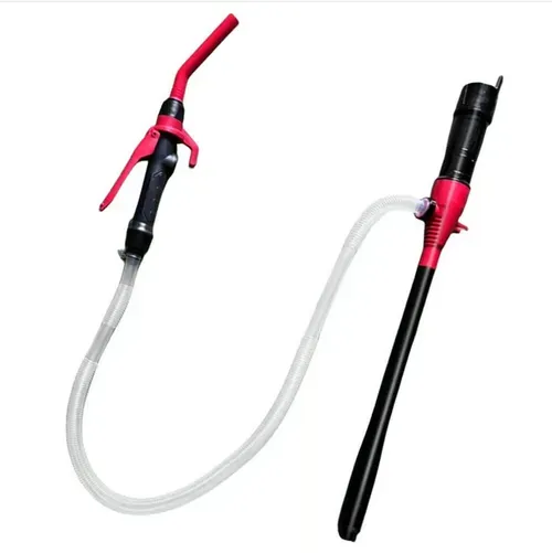 Gas Transfer Pump Battery Powered - Fuel Transfer Pump with Nozzle - Battery Operated Gas Pump With 3 FT Long Hose 2.2 GPM Transfer Pump For Water Kerosene Gas Can