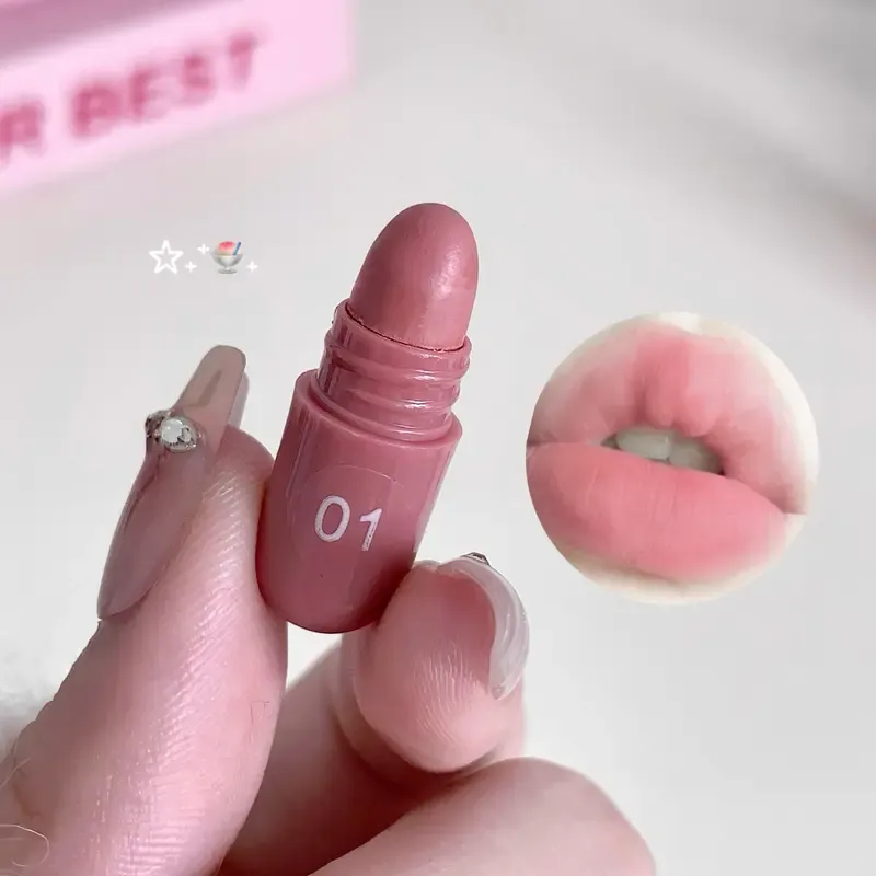 12-Color Capsule Lipstick Set - Natural, Long-Lasting, Non-Stick Cup | Mini Compact Matte Lipsticks