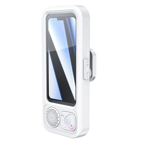 Shower Phone Holder Waterproof One-Touch Open Shower Phone Case Anti-Fog & Sensitive Touchscreen Bathroom Wall Phone Mount Stand Universal Fit for iPhone & Smartphones Gift for Men Women Pink