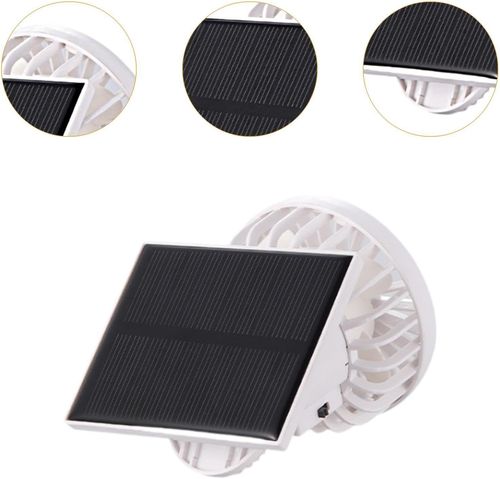 Generic Clip Cap Fan Hands Free Solar Powered Small 3 Speeds Wind Speed Personal Fan Portable for Outdoor Activities Barbecue Golfing