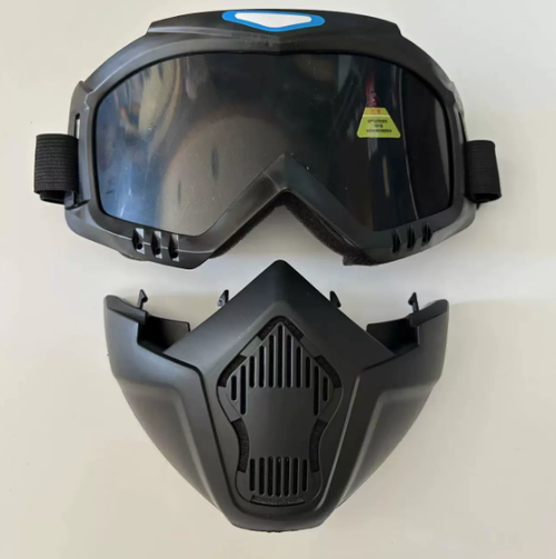 Retro Motorcycle Riding Mask – Tactical Protective Face Mask (Harley Style) with Wind, Sand, and Dust-Proof Goggles