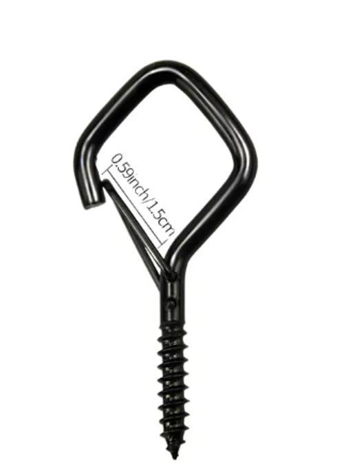 DAYBETTER 20PCS Metal Screw Hooks, Q-Hanger Hooks for String Lights, Ceiling Hooks for Wind Chimes, Lanterns,Outdoor Decorations