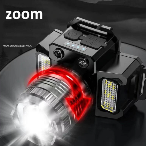 Rechargeable Headlamp 1500mah Super Bright Torch Light T51 Induction LED Headlight Waterproof Camping Mobile Power Bank Flashing