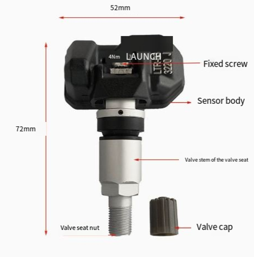 CRT501 tire pressure sensor, programmable RF 315 and 433MHz universal matching instrument for tires X431.