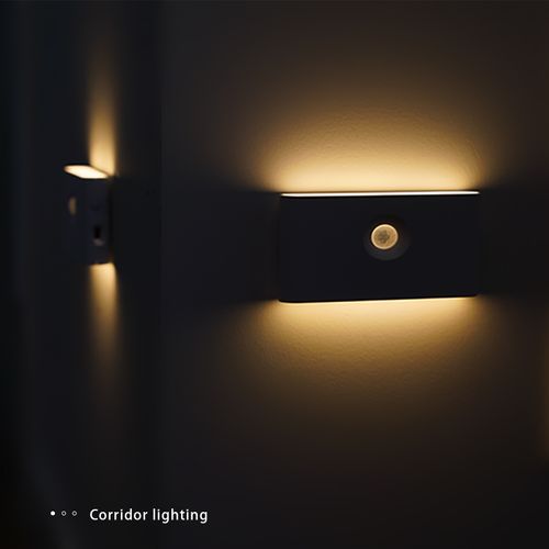 Human body sensor smart night light for bedroom, hallway, staircase, magnetic automatic light control bedside lamp