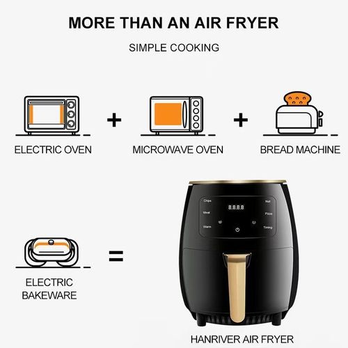 Hot Selling 6L Silver Crest Digital Touch Screen Air Fryer（black）