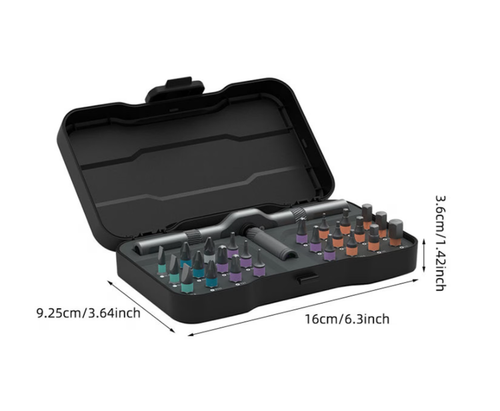 24-in-1 Magnetic Screwdriver Set with Detachable T-Ratchet Handle, Precision Multi-Tool Kit for Home, Office, Garage Repairs