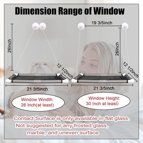 Cat Window Perch, Cat Hammock Fleece Blanket, Screw Suction Cups