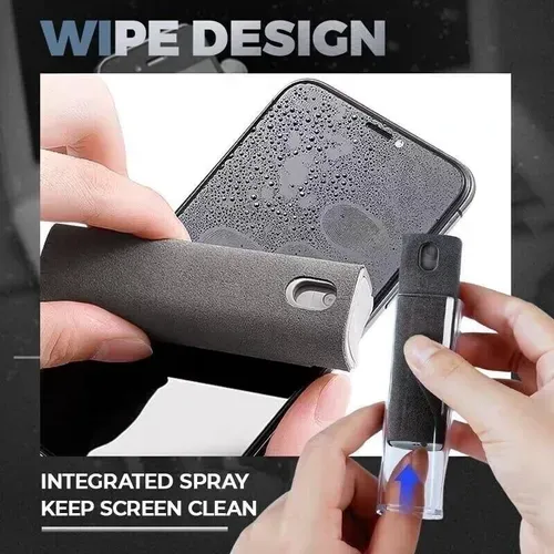Screen Cleaner 3-in-1 Fingerprint-Proof Screen Cleaner 2 Pieces Screen Cleaning Spray Bottle Microfibre Cloth Fingerprint Proof for Phones Laptop Monitors Car Screens with Cleaning Pen