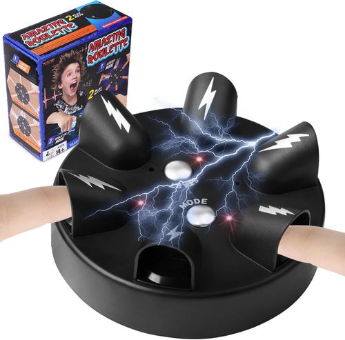 Electric Shock Roulette Game, Electric Shock Novelty Game, Fun Polygraph, Tricky Electric Shock Roulette Shooting Desktop Decompression Creative Truth or Dare, Fit for Home Bar Party Toys