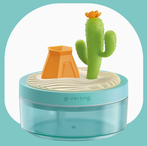 Landscape Green Plant Air Humidifier, Desktop USB Seven-Color Ambient Spray Aroma Diffuser, Car and Home Silent Mini Desktop Plant Humidifier, Seven-Color Night Light Spray Hydration Device, Car Aroma Diffuser, Creative Small Gift