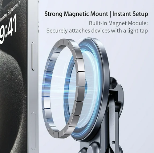 Foldable Aluminum Alloy, 3-in-1 Laptop.Tablet.iPhone Holder, Supports Handheld or Desktop Mode, Portable Travel Design,Powerful Magnetic Suction