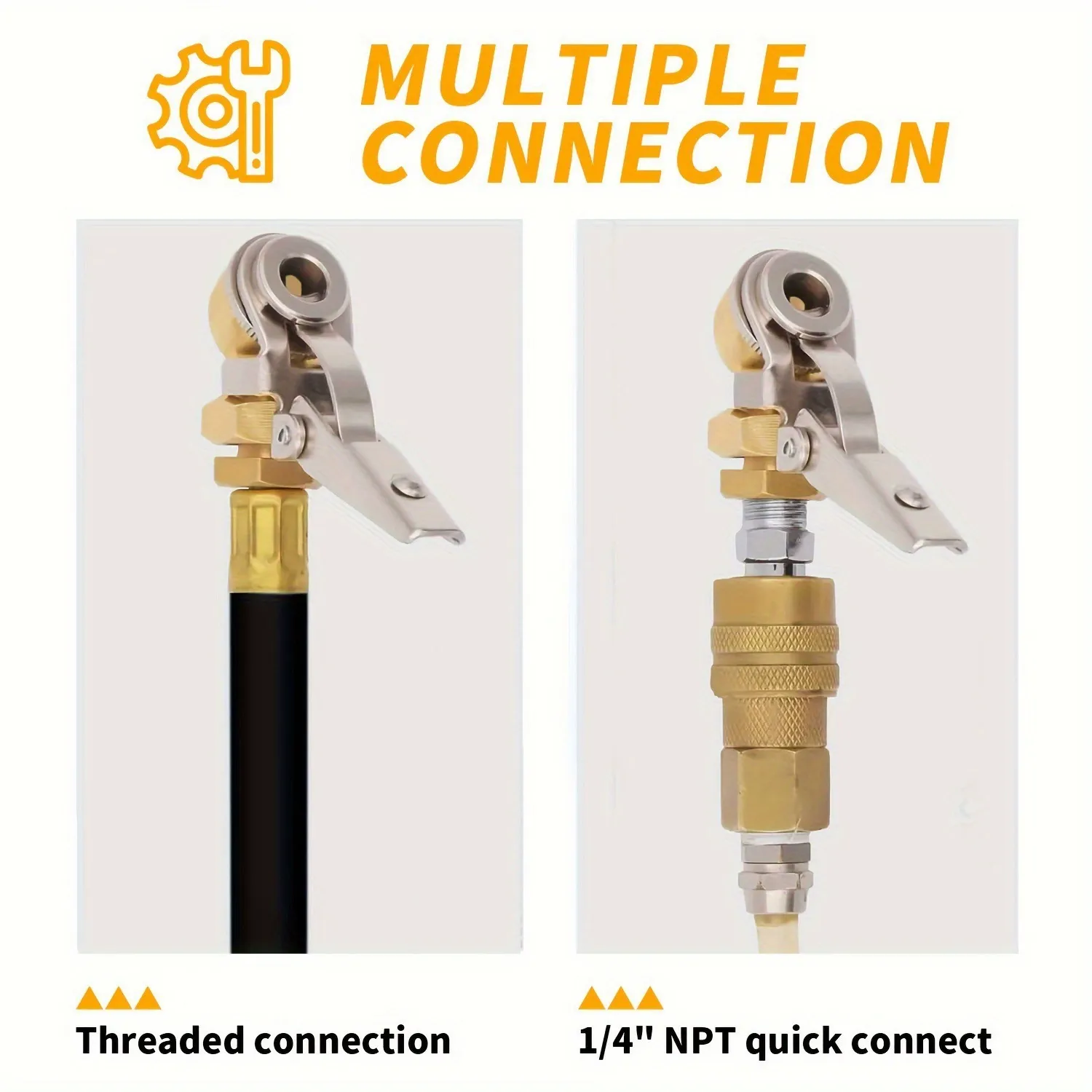 Car tire inflator chuck type internal thread air pump nozzle tire repair pneumatic tool accessories