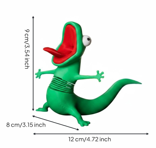Wobble Reptile Figurine Humorous Look Spring Reptile Toy Small Size Desk Ornament for Office