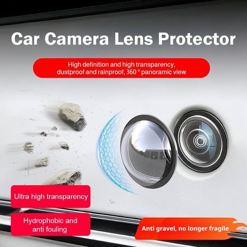Car Camera Lens Protector,2PCS Clear Backup Camera Protective Cover,Anti-Rain Car Reversing Cameras Protection,High-Transparency Auto Backup Cameras Protective Sticker for Front BumperCamera